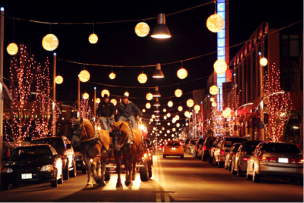 Holiday lights at Belmar