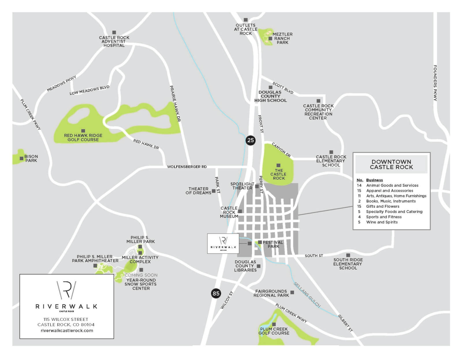 Riverwalk Proximity Map